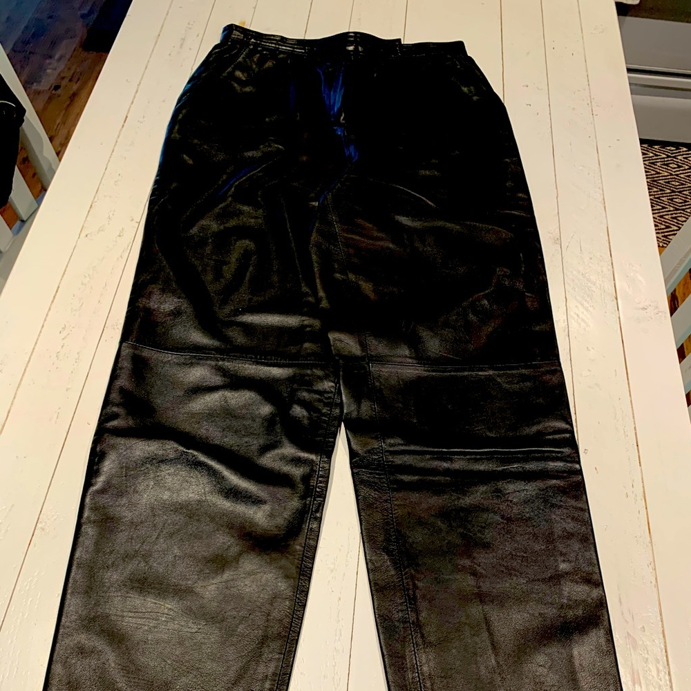Ladies leather pants